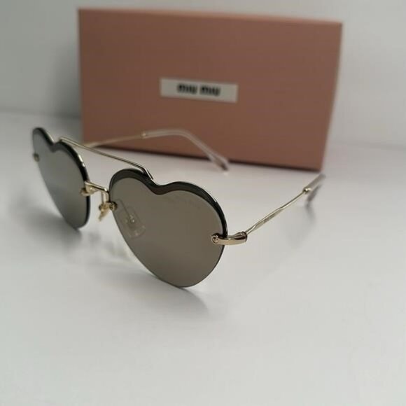 New - Miu Miu™ Core Collection MU 62US ZVN1C0 58 - Pale Gold main image 4